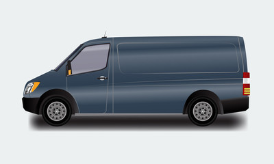 Template for advertising and corporate identity. Transport. Van.