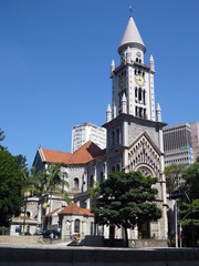 Naklejka premium old church in the street of sao paulo