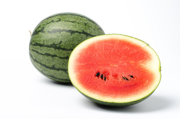 Fresh watermelon on white background