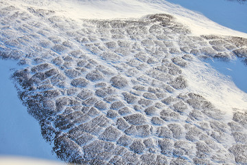 Tundra landscape in winter, aerial view - 105501852