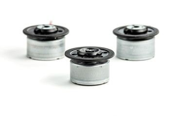  small electric engines isolated on white