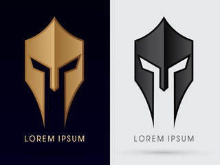 Roman or Greek Helmet , Spartan Helmet, Head protection, warrior graphic vector