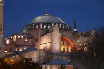 Fototapeta na wymiar Hagia Sophia museum in Istanbul City, Turkey