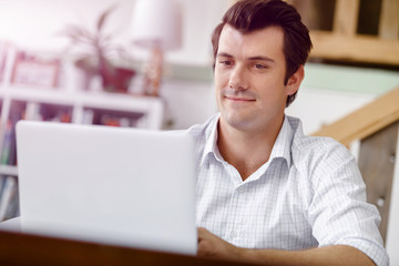 Fototapeta premium Young businessman in office