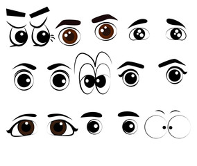 Eye Cartoon Action Style Vector