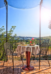 romantic italian breakfast