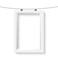 Vector Vertical Poster Frame Mockup. Realistic Vector EPS10 Pape