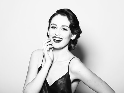 Attractive retro woman