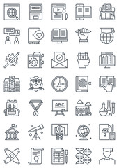 Education icon set