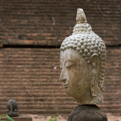 buddha statue in wat umong, chiang mai, travel thai temple