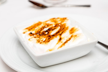 Baked Alaska in Square Bowl