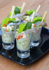 shrimp in fish sauce,hot and spicy,seafood thailand