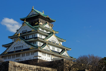大阪城 北仕切門付近から見る天守閣