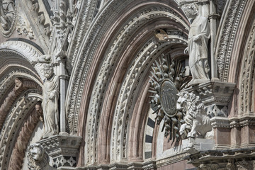 Fototapeta premium Siena Cathedral, dedicated to the Assumption of the Blessed Virg