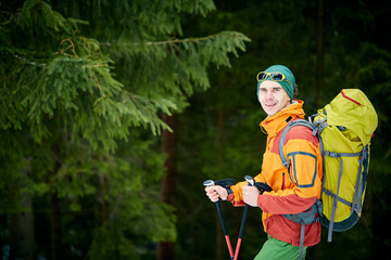 hiker in the mountains