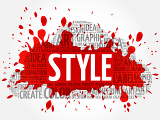 STYLE word cloud, creative business concept background