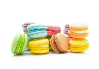 Sweet and colourful french macaroons