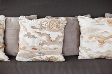 Decorative pillow natural Fabric. Balinese style