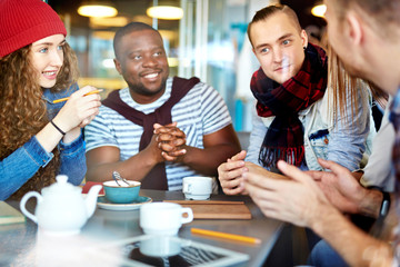Friends at cafe