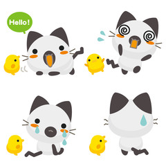 ネコとーく。シャム猫 表情