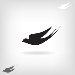 Stylized silhouette swallow 