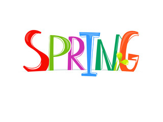 Spring hand lettering quote with sprout