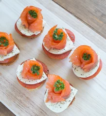 Tuinposter canapes with red fish © rufar