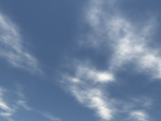 Obraz premium View of the sky with white clouds in blue environment. Without land and objects
