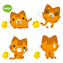 ネコとーく。トラ猫 表情