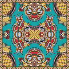 authentic silk neck scarf or kerchief square pattern design in u