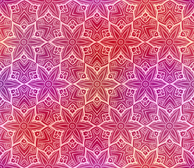 Seamless flower pattern doodle red