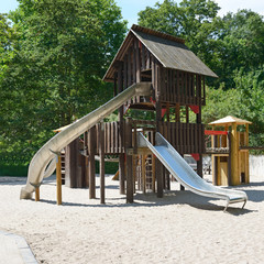 Fototapeta na wymiar Children's playground in the park