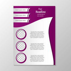 Vector flyer template design