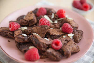 Schokoladenschmarrn mit Himbeeren 