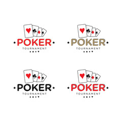 Obrazy na Szkle  Zestaw logo wektor pokera