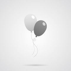 Vector Gray Balloons Flat Icon