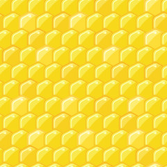 Bright Yellow Honey Comb Seamless Pattern