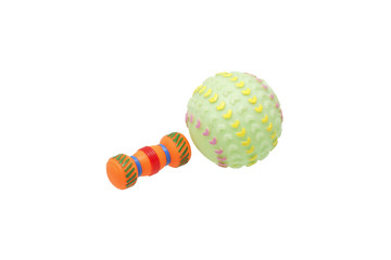 Two toys for dogs. Balls. Isolated.