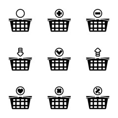 Vector Shopping cart icon set