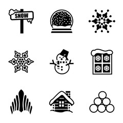 Vector Snow icon set