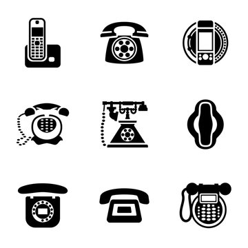 Vector Telephone icon set