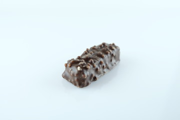 Chocolate candy on a white background