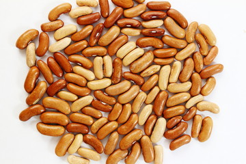 red beans on white background