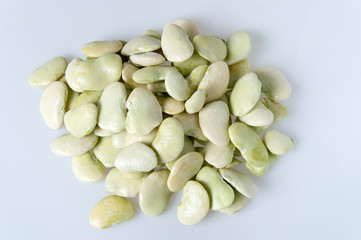 Lima bean isolated on white background