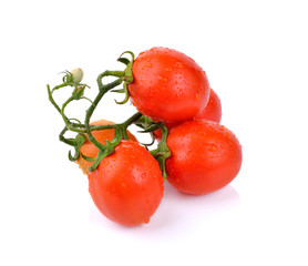 Fresh tomatoes  on white  background