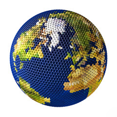 Earth toy consisting of small balls Greenland
