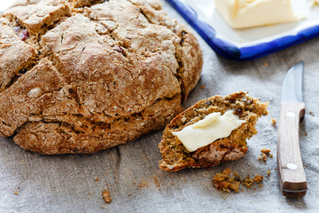 homemade wholegrain bread