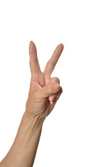 Hand peace symbol