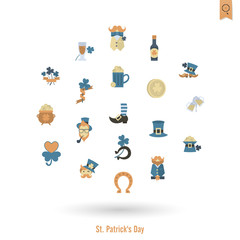 Fototapeta premium Saint Patricks Day Isolated Icon Set