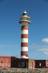 The Toston Lighthouse - active lighthouse on the Canary island of Fuerteventura. Spain